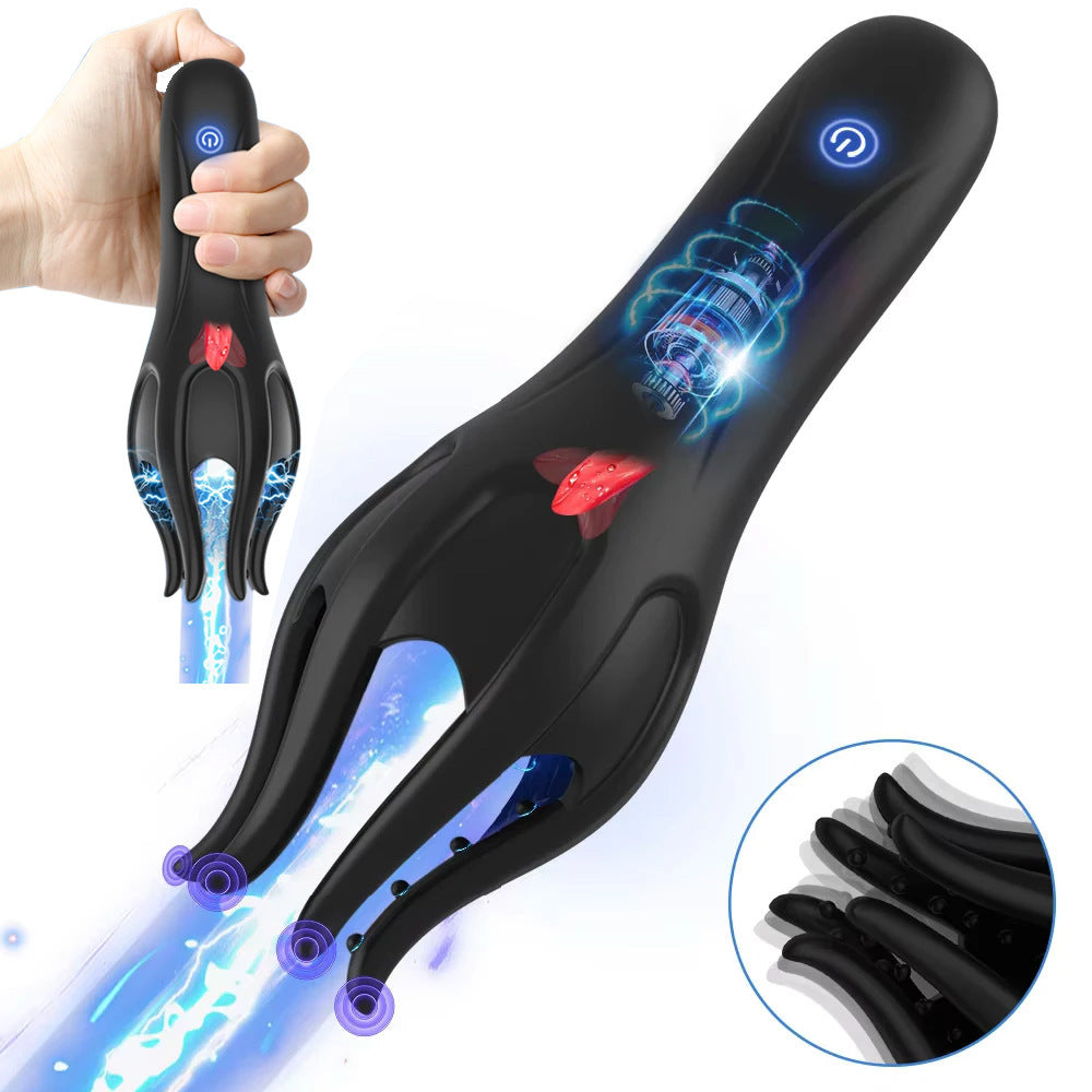 Penis Massage Trainer Male Masturbation Multi frequency Vibration Airplane Cup