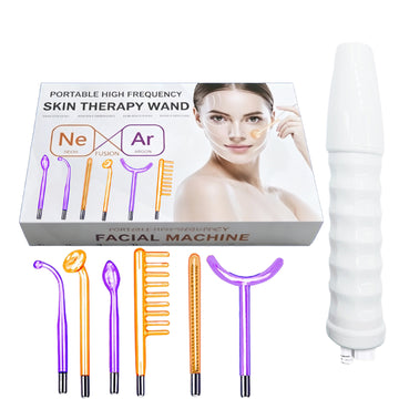 Beauty Salon High-Frequency Electrotherapy Device 6-Piece Set Portable Facial Acne Treatment Instrument Home Beauty Equipment 6-piece