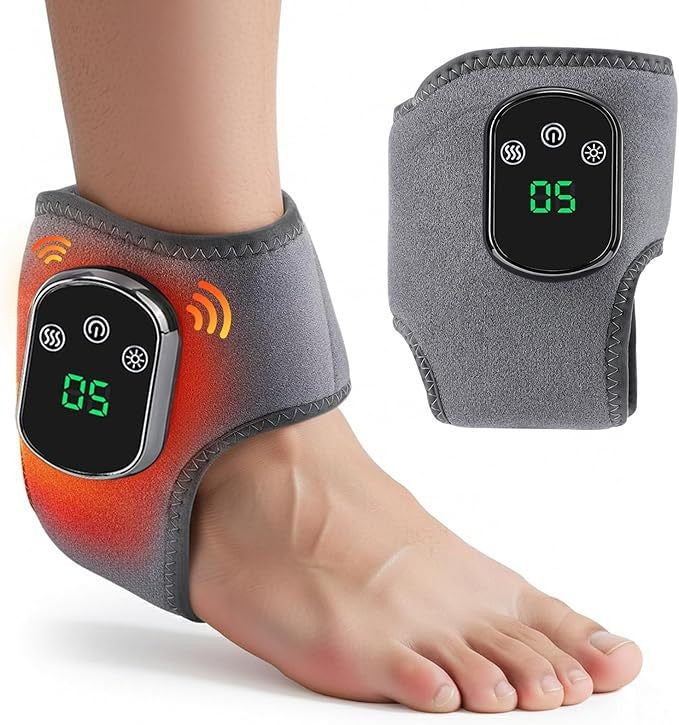 Electric ankle protection hot compress vibrating foot massager massage protector