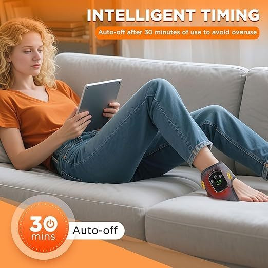 Electric ankle protection hot compress vibrating foot massager massage protector