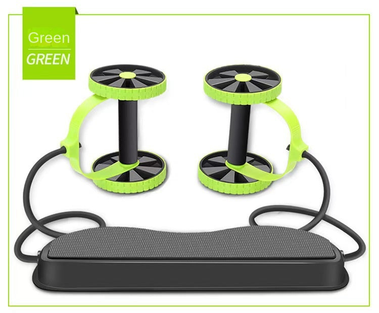 Cross-border Multi-functional Abdominal Trainer Ab Wheel Twist Plate Ab Roller Premium Rotating with Pull Rope Ab Roller
