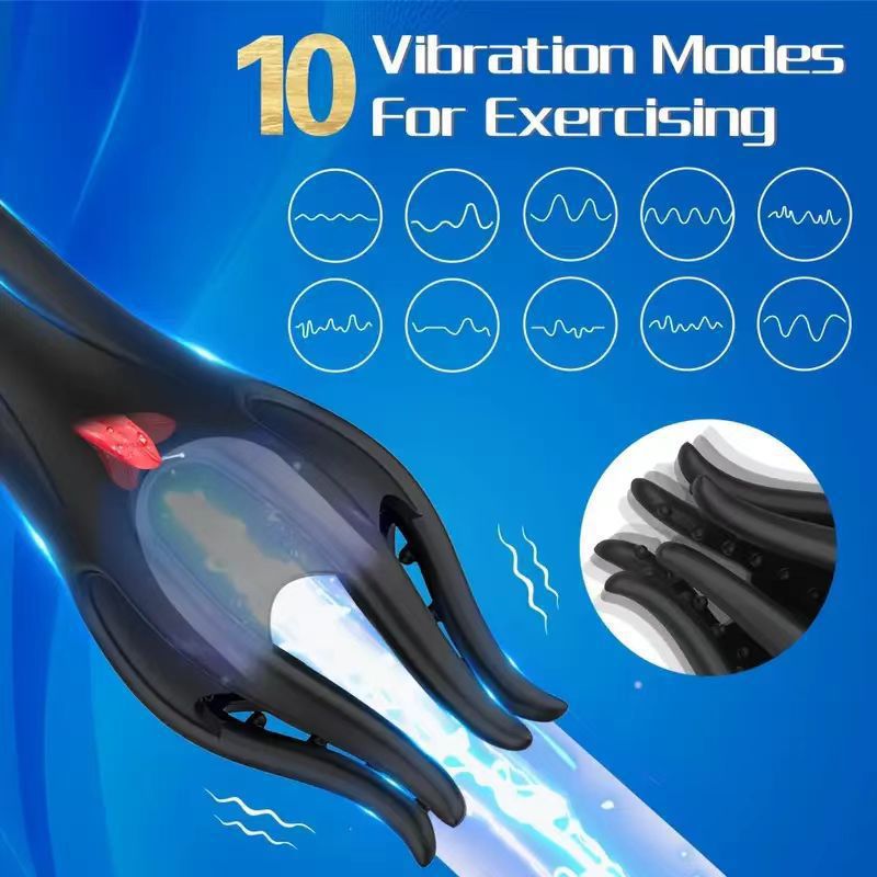 Penis Massage Trainer Male Masturbation Multi frequency Vibration Airplane Cup