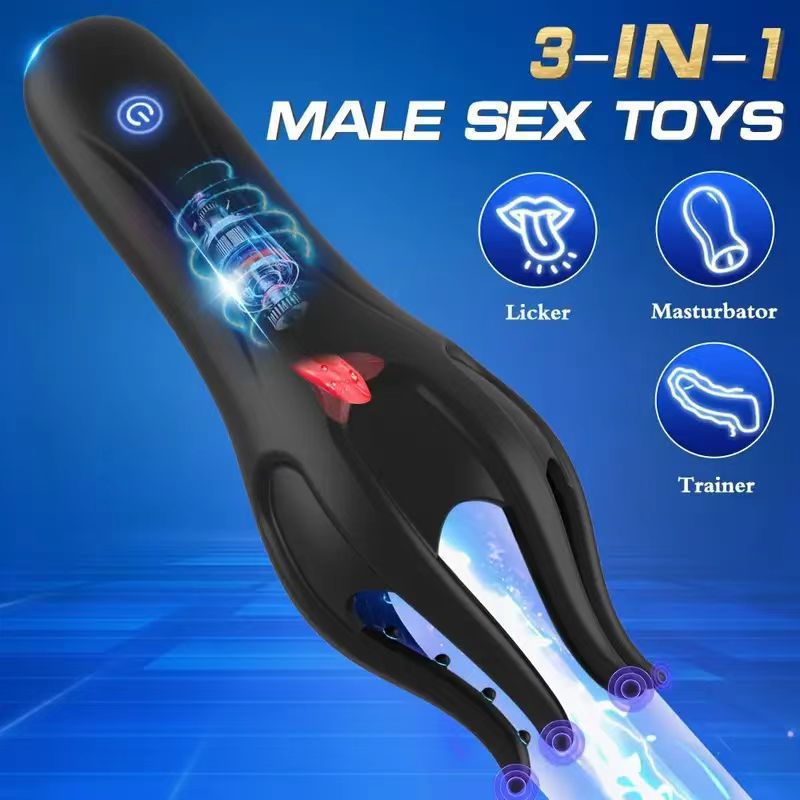 Penis Massage Trainer Male Masturbation Multi frequency Vibration Airplane Cup
