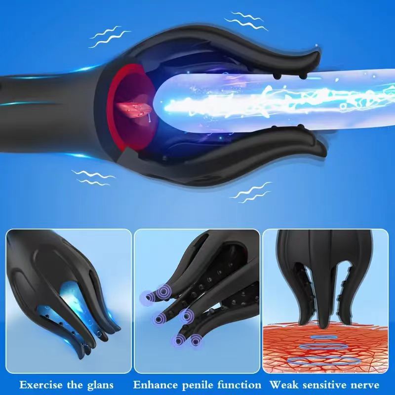 Penis Massage Trainer Male Masturbation Multi frequency Vibration Airplane Cup
