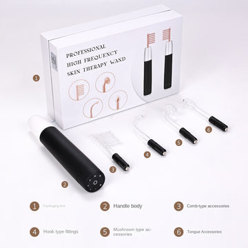 High-Frequency Electrotherapy Wand 4-in-1 Electrotherapy Device Facial Care Comb Rechargeable